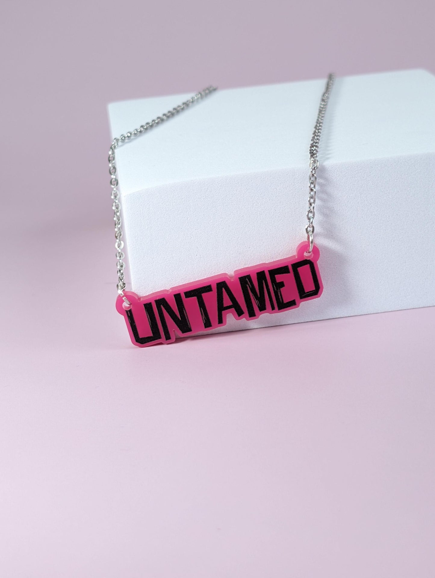 Untamed necklace - Laser cut acrylic necklace - Fierce, bold and unapologetic