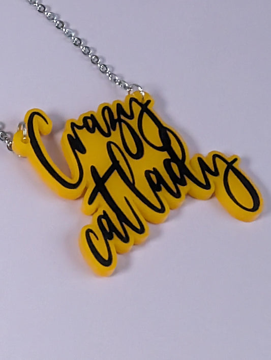 Crazy Cat Lady necklace - Laser cut acrylic necklace - Purr-fectly Quirky Statement Jewellery